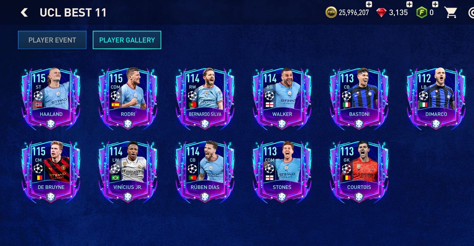 CHAMPIONS LEAGUE - OS 11 MELHORES, TA FÁCIL 🤩, VEJA COMO #fifa #fifamobile  #fifamobile23 #fifa23 