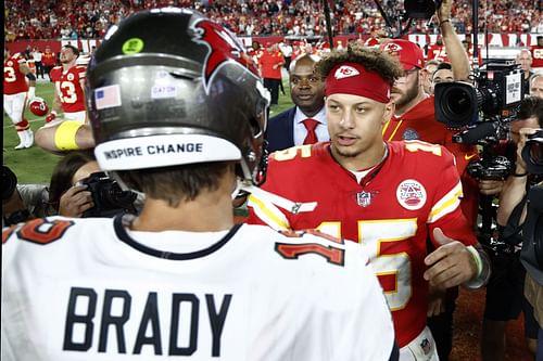 Patrick Mahomes and Tom Brady: Kansas City Chiefs v Tampa Bay Buccaneers