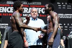 WATCH: Errol Spence Jr. and Terence Crawford show respect during final face-off