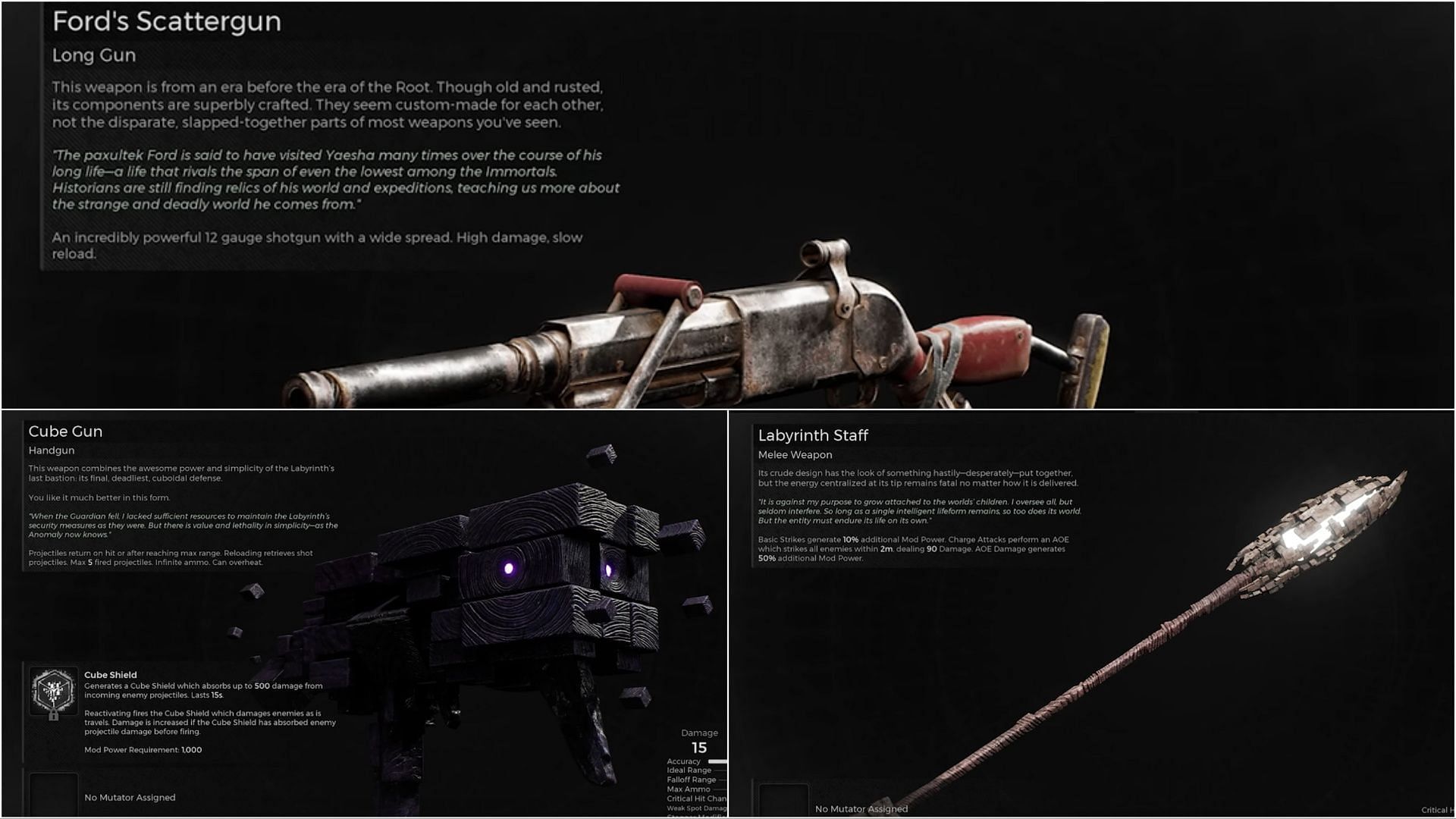 Weapons for your loadout (Image via Gearbox Software)