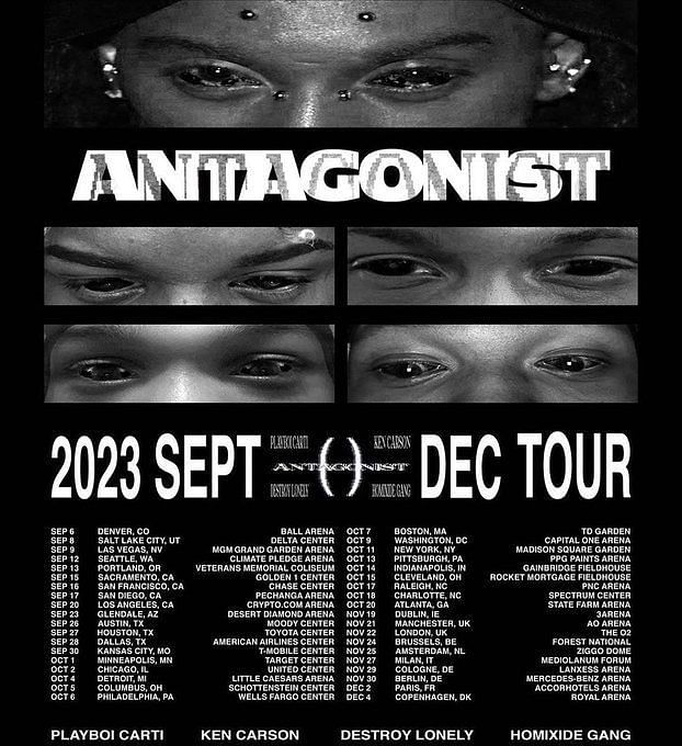 Playboi Carti announces the Antagonist tour 2023: how to get