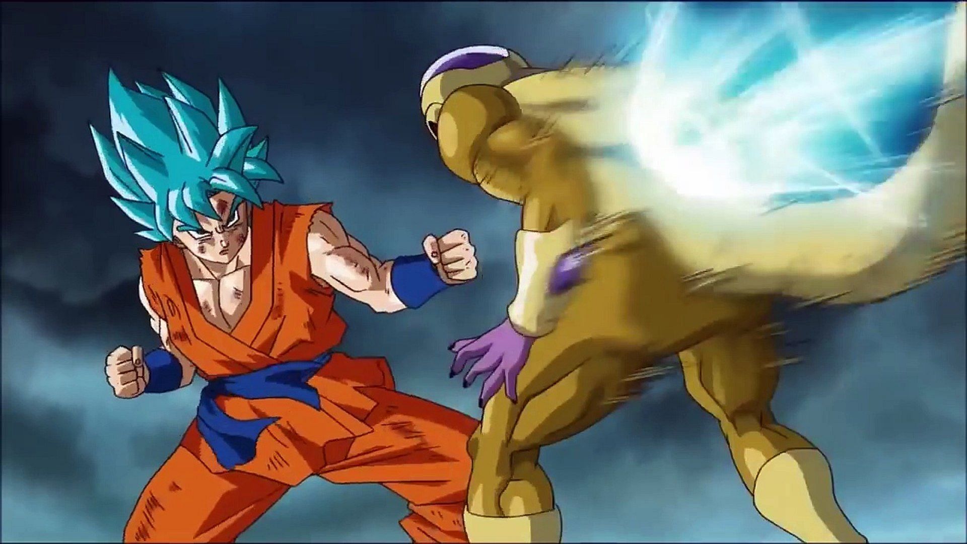 SSB Goku One Inch Punch Against Golden Frieza(Image via Toei Animation)