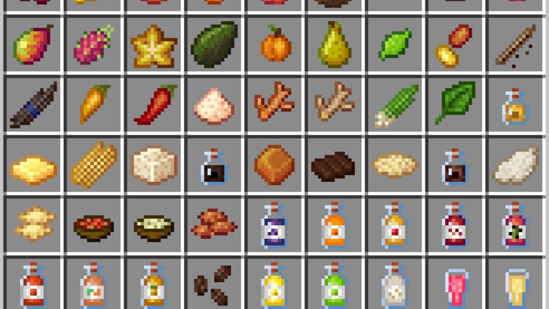 Croptopia is an extensive mod that adds hundreds of food items and several new crops to grow in Minecraft (Image via CurseForge)