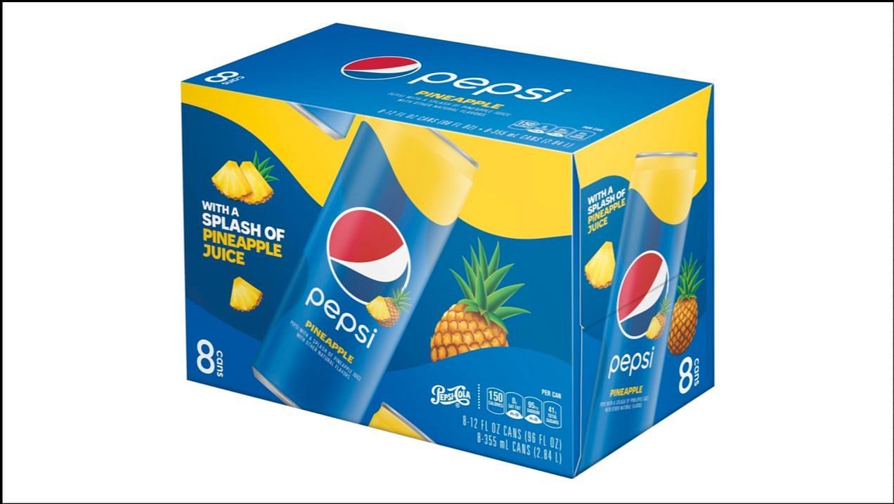 The Pineapple Pepsi soda launched this Monday, July 17, 2023. (Image via Walmart)