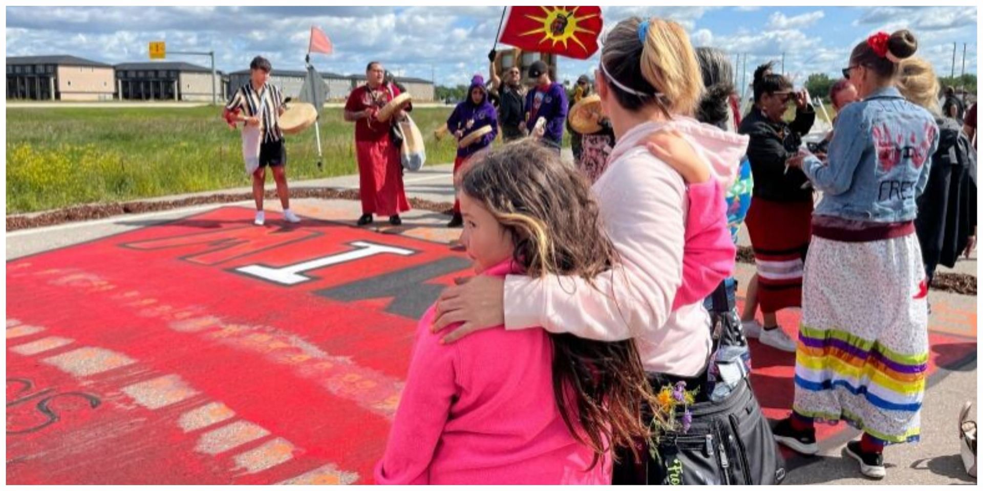 Brady Landfill s Red Dress Painting dedicated to missing