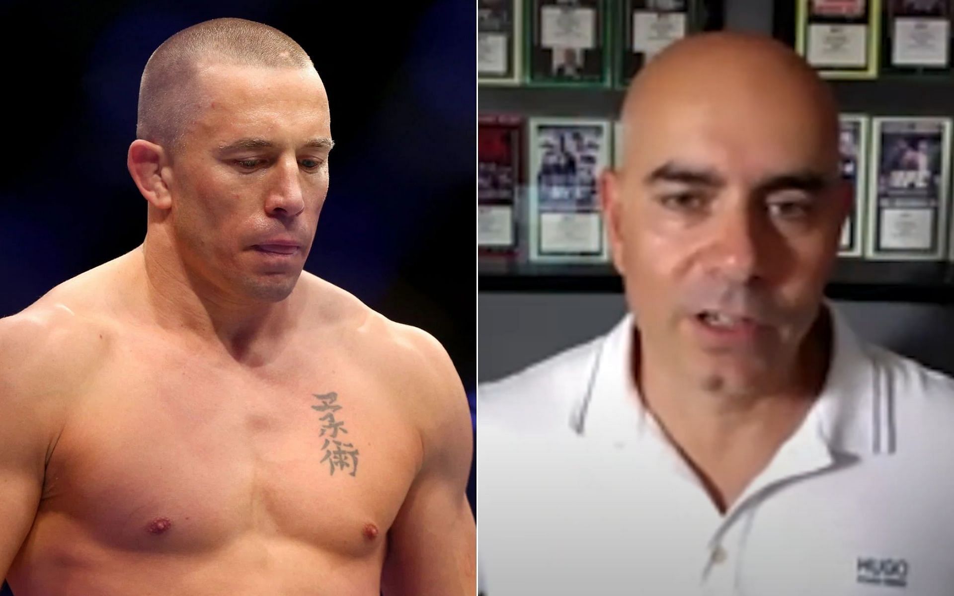 Georges St-Pierre [Left], and Joe Ferraro [Right] [Photo credit: Sportskeeda MMA Originals - YouTube]