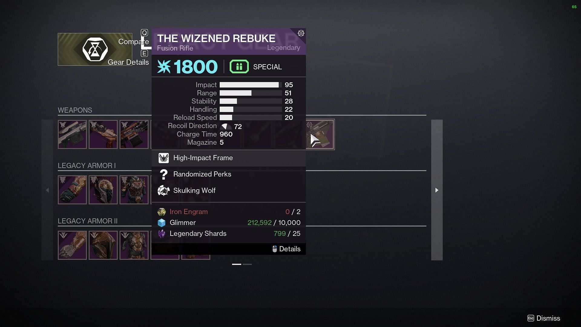 The Wizened Rebuke (Image via Destiny 2)