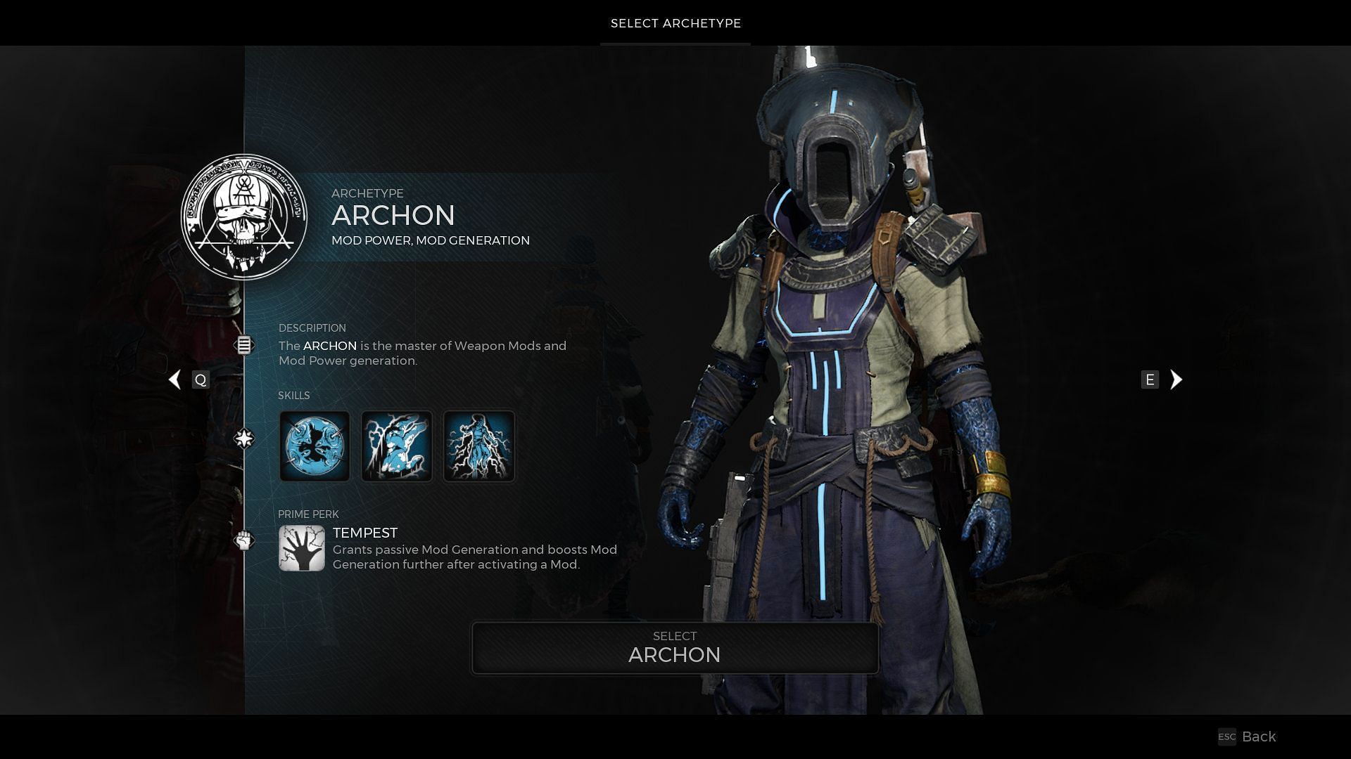 Remnant 2 leaked Archon Archetype screen in-game 
