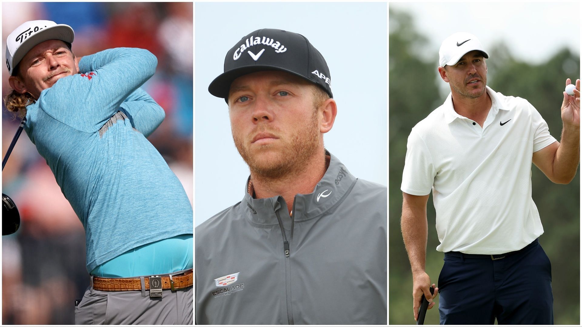 Cameron Smith, Talor Gooch and Brooks Koepka (via Getty Images)