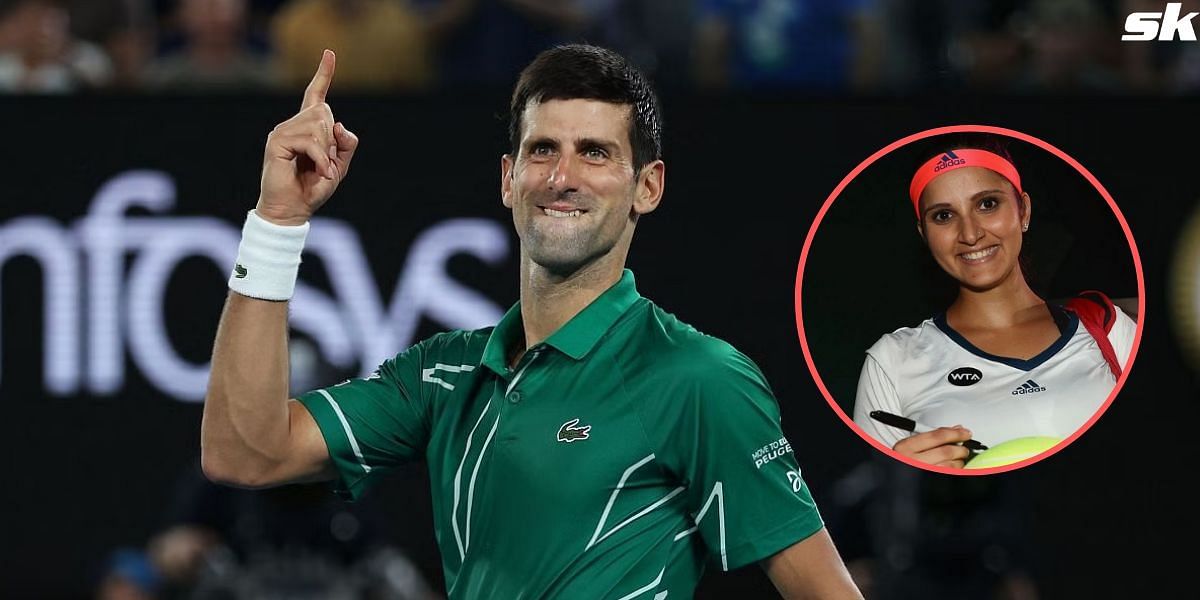 Novak Djokovic and Sania Mirza (inset)