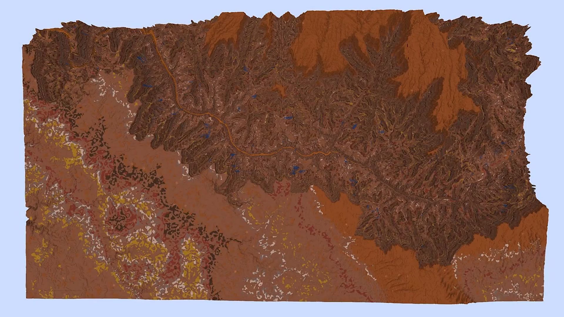 Redditor created The Grand Canyon replica in Minecraft with Atlas Mod (Image via Reddit/u/tokarev)