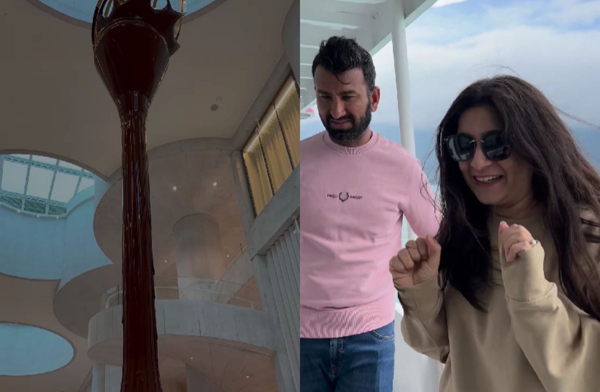 Cheteshwar Pujara enjoys a trip with family. 