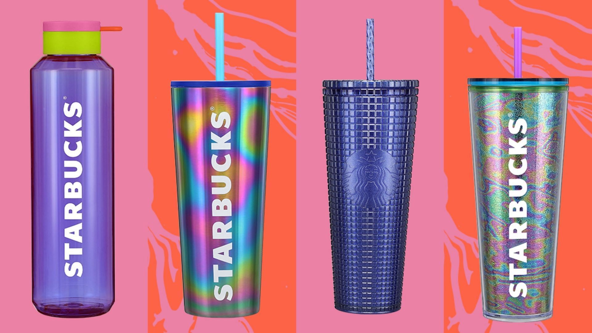 The new tumblers and sippers are available in various designs and sizes (Image via Starbucks)