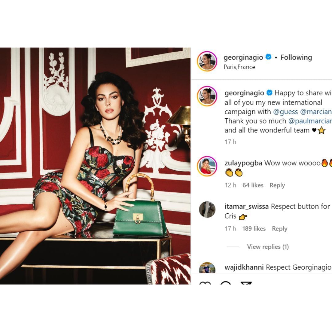 Paul Pogba&#039;s partner commented under Cristiano Ronaldo&#039;s girlfriend Georgina Rodriguez&#039;s Instagram post