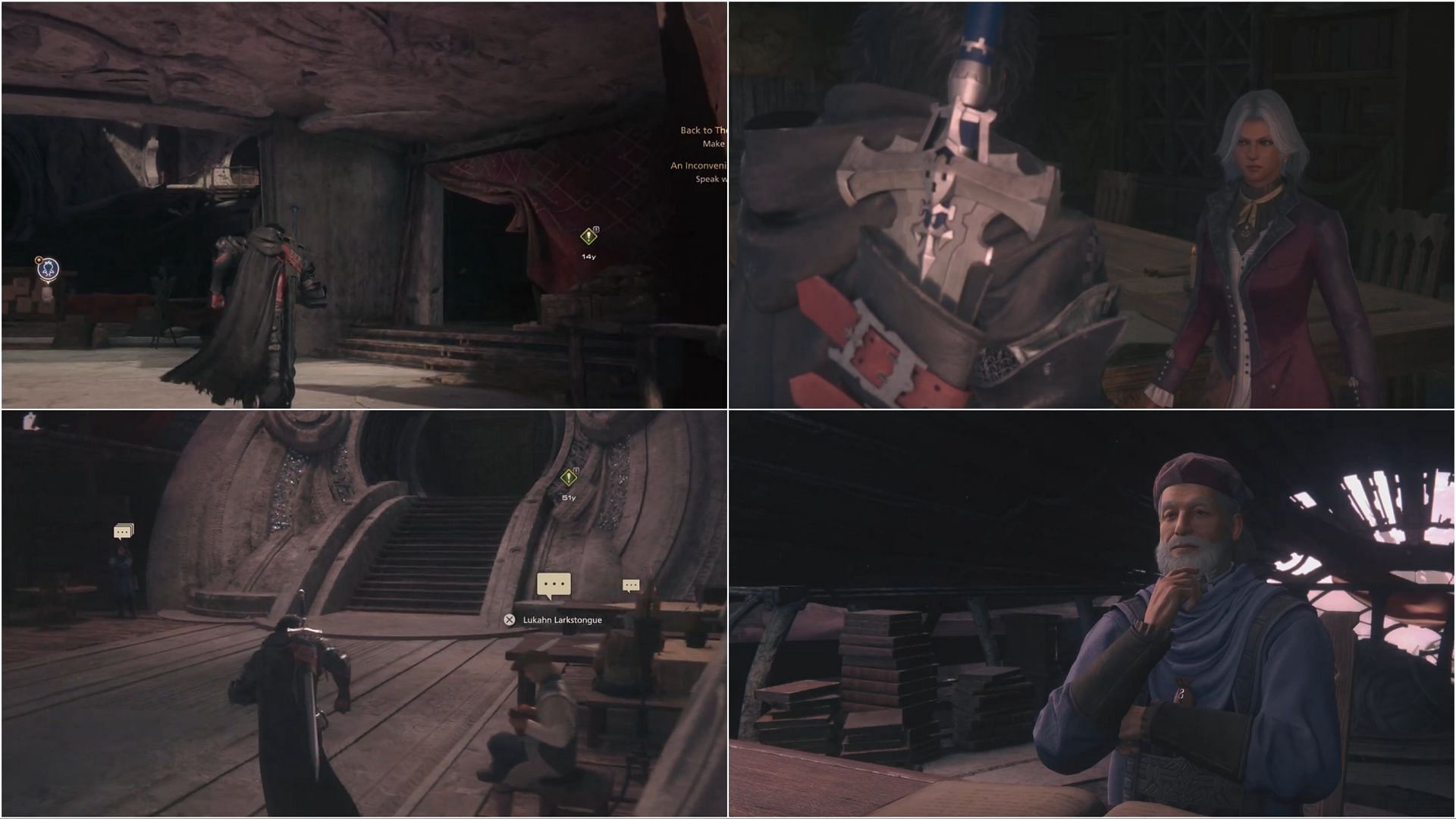Vivian is located near the Hunt Table area (Image via Square Enix)