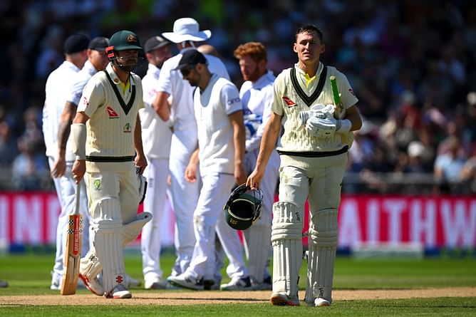 Ashes 2023 : मिचेल मार्श और मार्नस लैबुशेन ने खेली जूझारू पारियां, इंग्लैंड के गेंदबाजों के नाम रहा पहला दिन