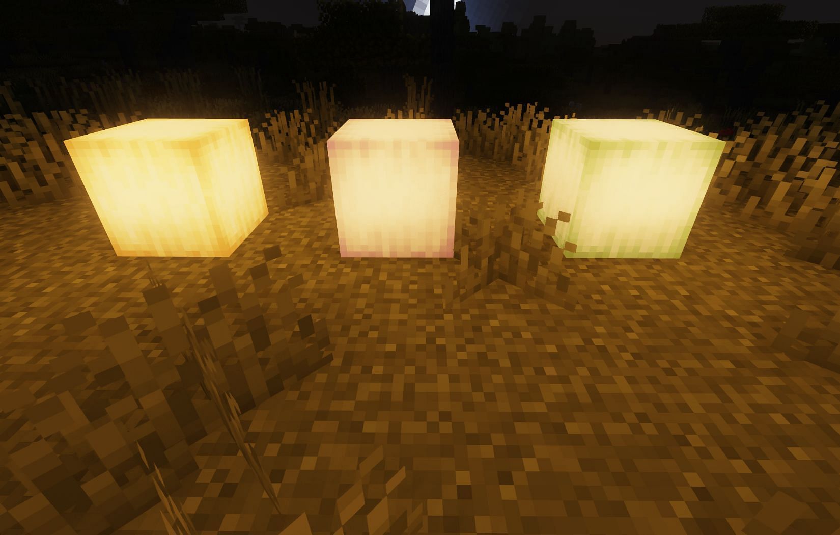 Froglights found in various shades and colors from different frogs (Image via Mojang)