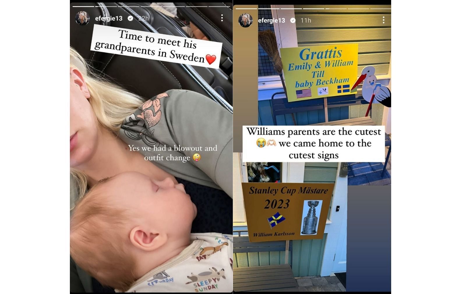 William Karlsson Places Newborn Baby in Stanley Cup