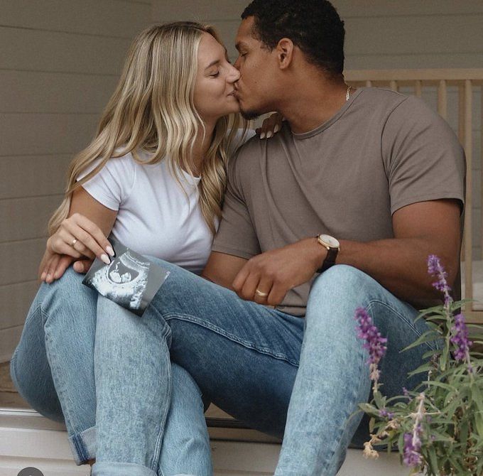 Allison Kuch and Isaac Rochell touch down in Las Vegas while prepping for a  baby on the way after DE's Raiders move