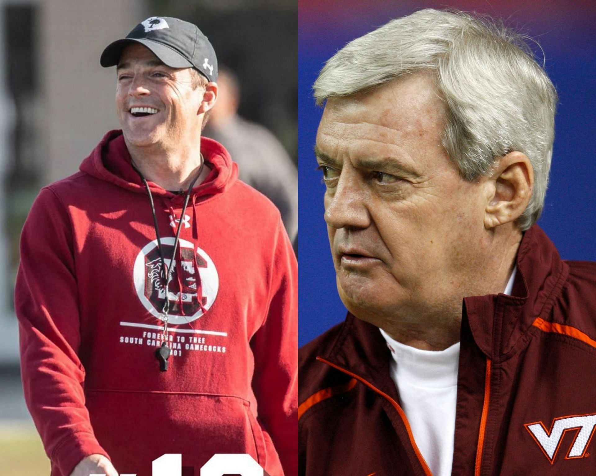 Shane Beamer and Frank Beamer