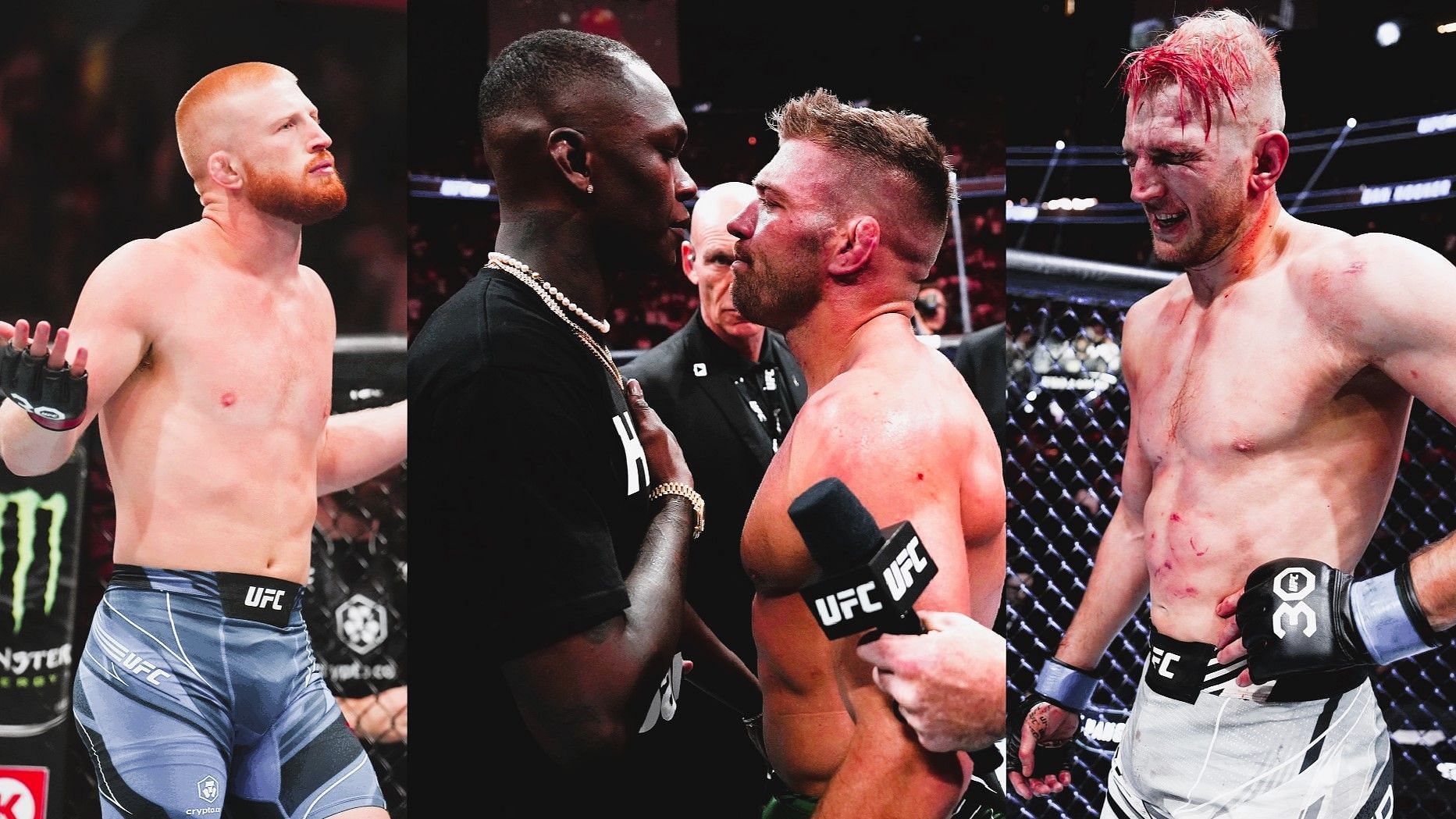 Bo Nickal, Israel Adesanya, Dricus du Plessis and Dan Hooker at UFC 290 [Images via @ufc on Instagram]