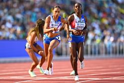 "Something that I really dreamed of when I was younger" - Talitha Diggs on achieving her dream of passing the baton to Allyson Felix