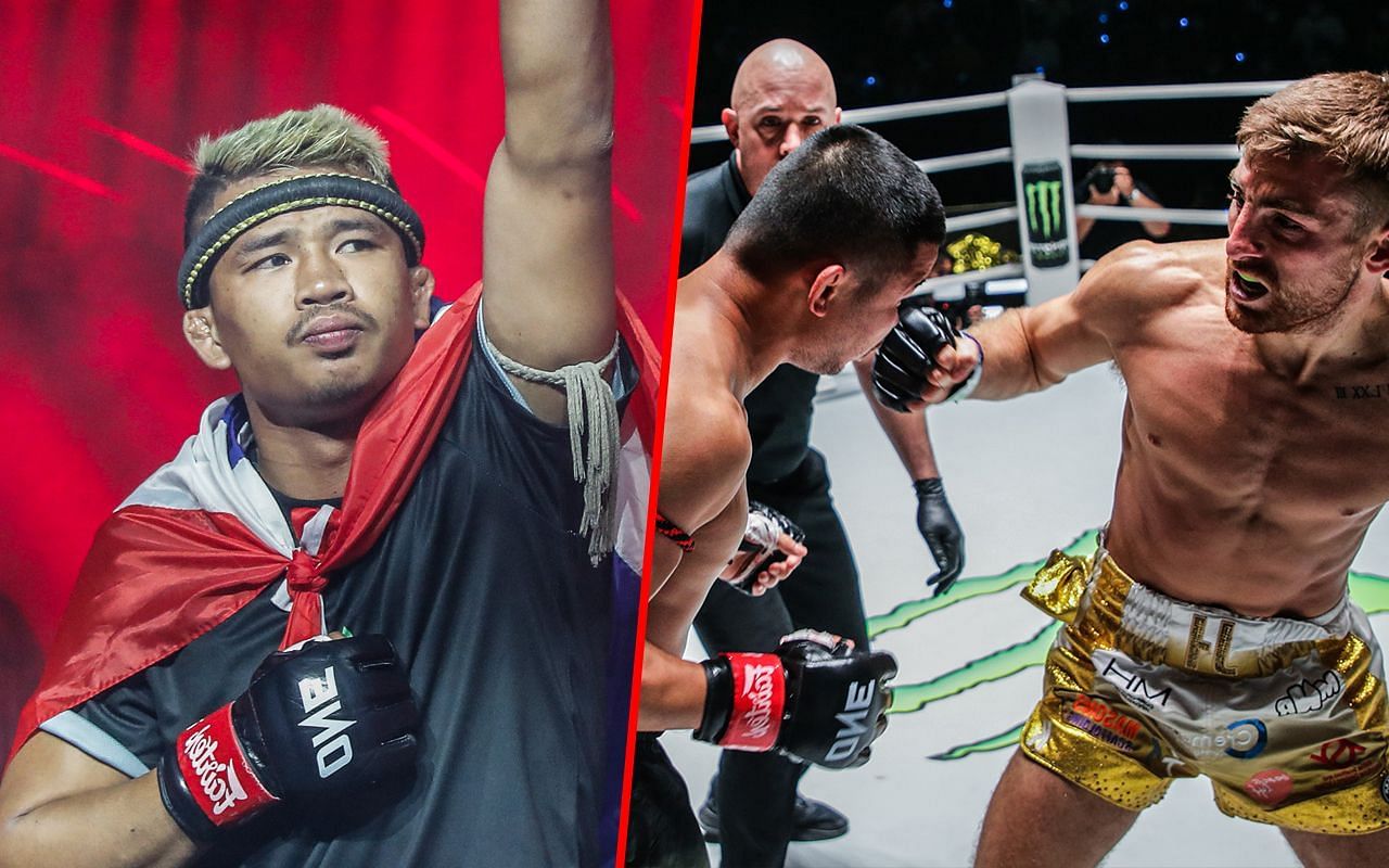 Superlek Kiatmoo9 (L) / Jonathan Haggerty (R) -- Photo by ONE Championship