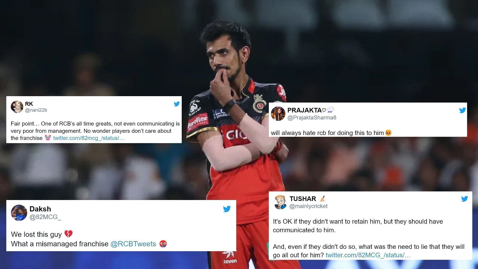 Fans were furious to see RCB management not even have a proper communication with Chahal (P.C.:Twitter)