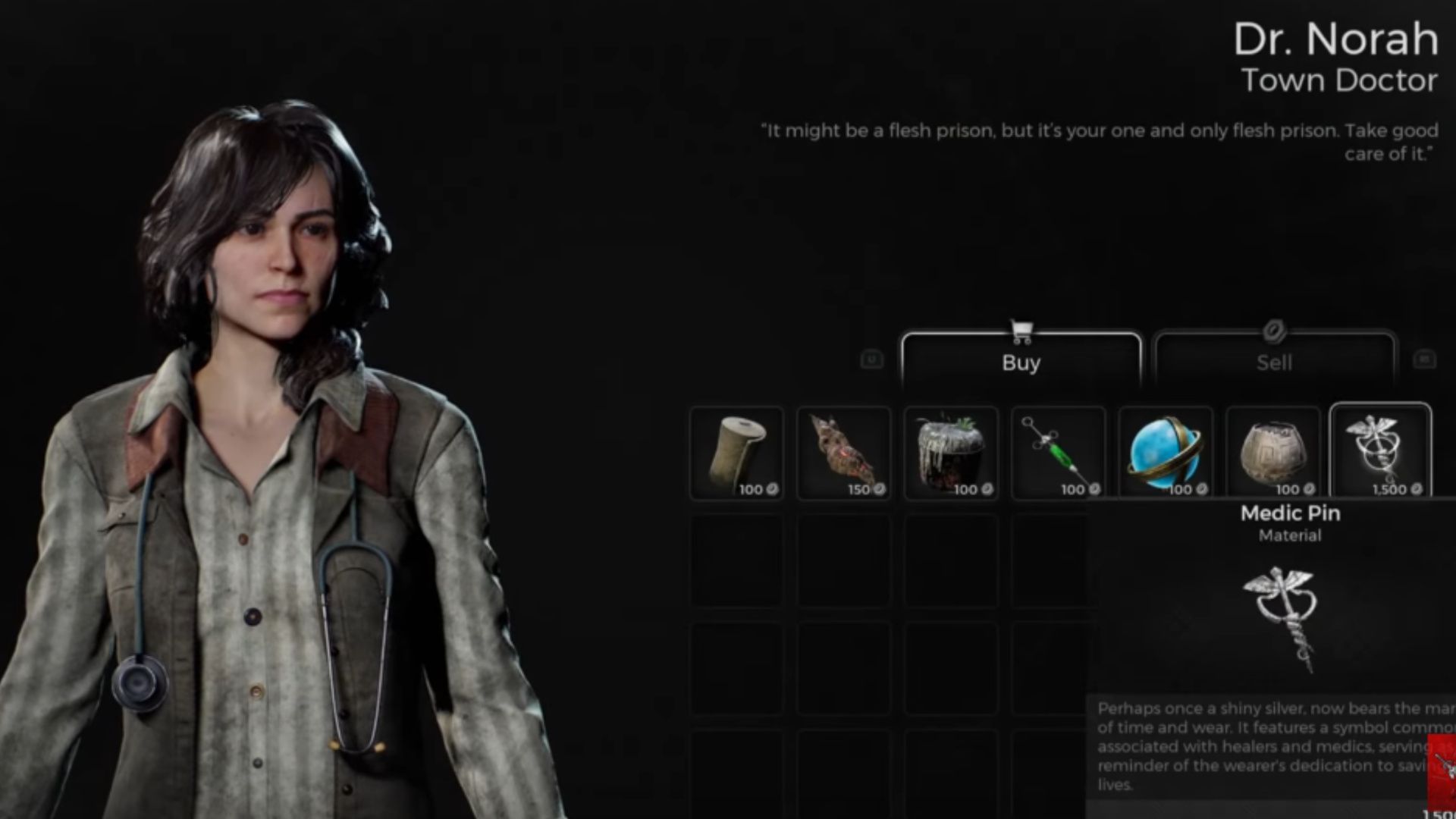 Purchase a Medical Pin from Dr Norah (Image via Gearbox Software)