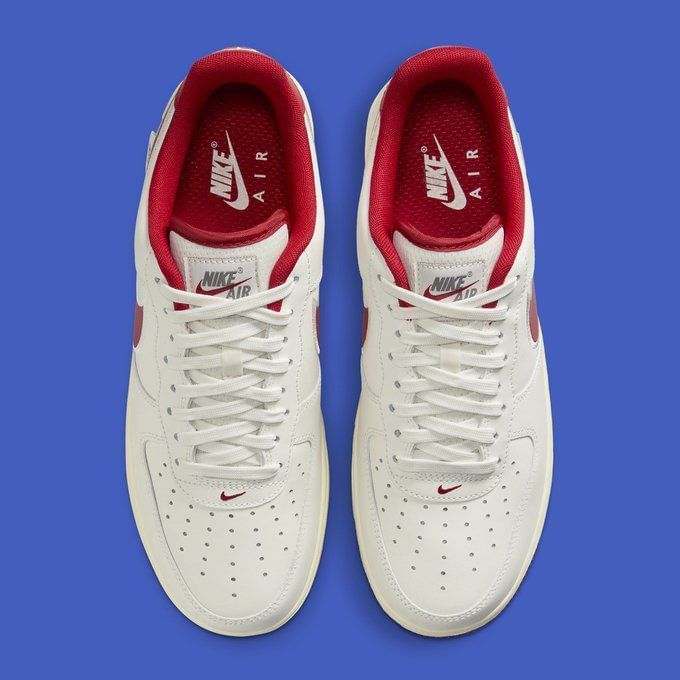 low top air force ones red and white