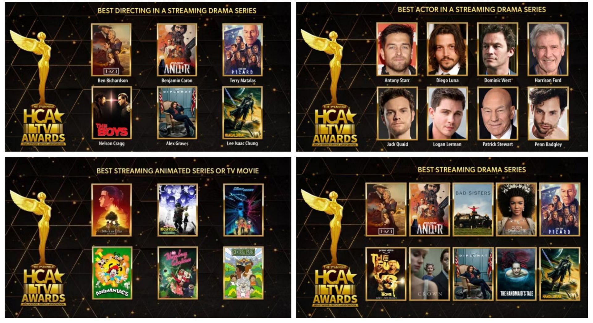 Some of Star Trek&#039;s HCA nominations (Image via Sportskeeda)