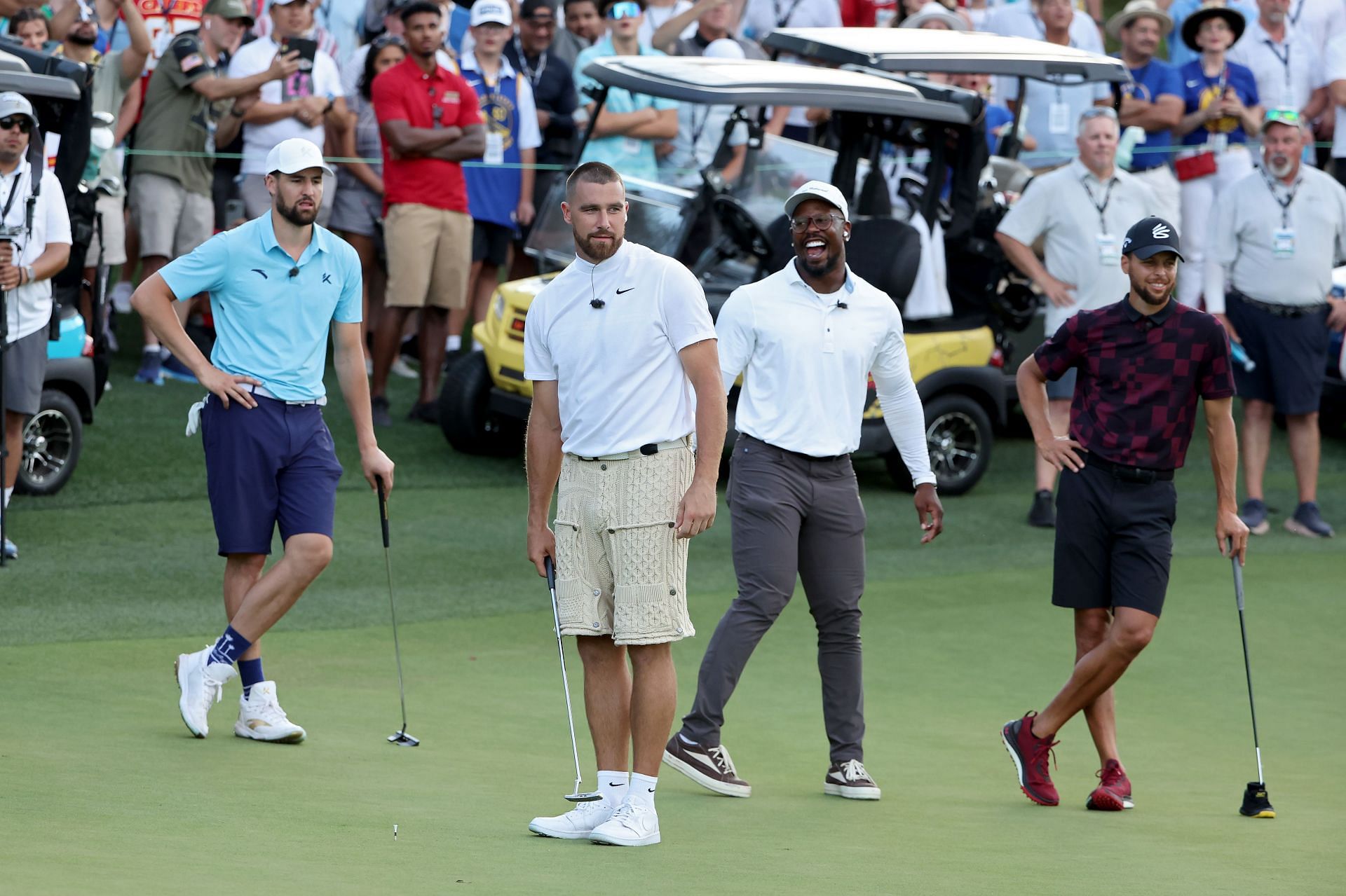 DUBLIN, OH - JUNE 02: NBA All Star Steph Curry looks over his tee shot on 5  during the Memorial Tournament practice round at Muirfield Village Golf  Club on June 2, 2021