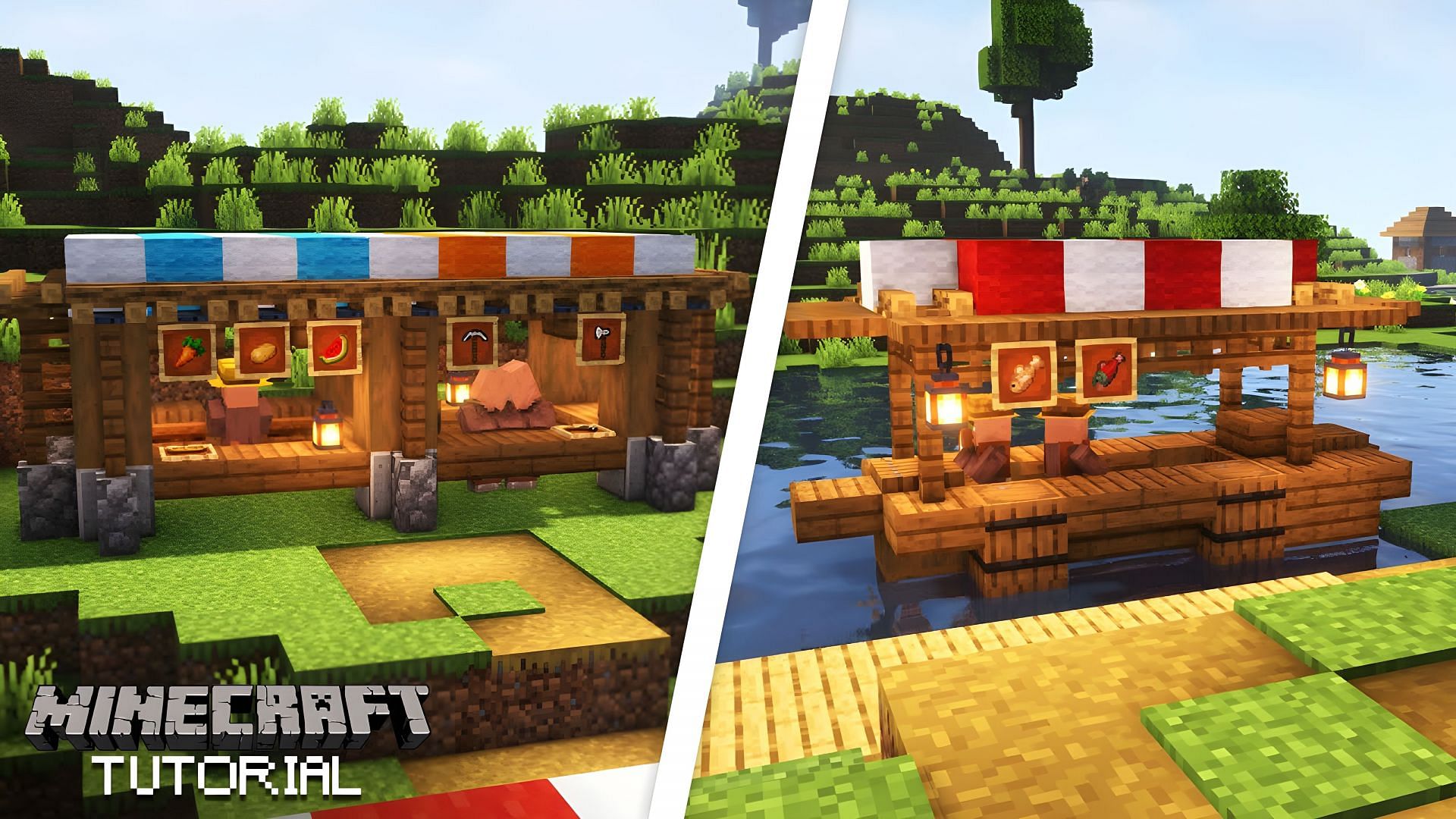 Markets are an amazing Minecraft build (Image via Youtube/Melthie)