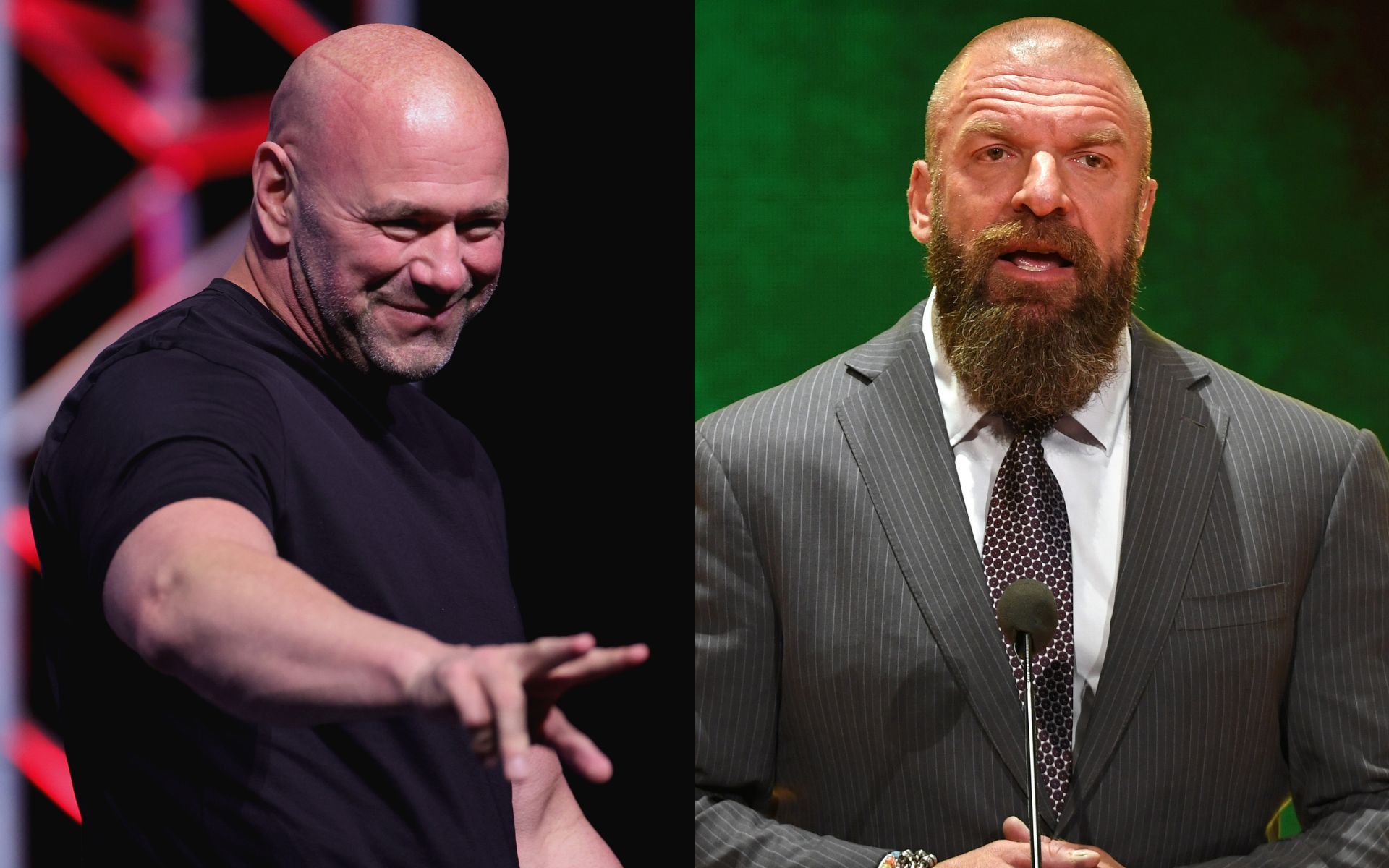 UFC president Dana White (Left); WWE