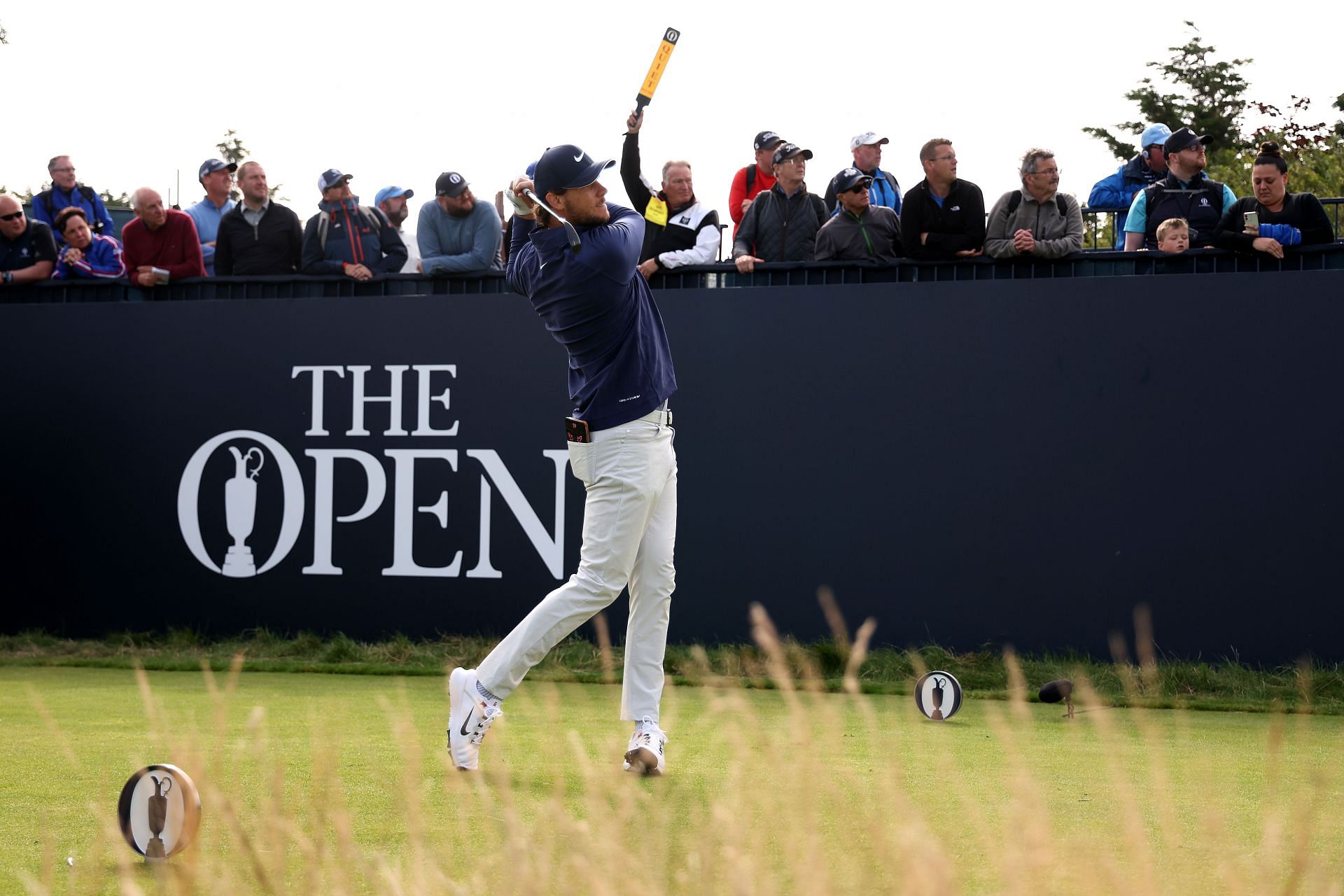 Thomas Pieters during the first round of the 151st Open