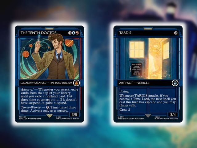 mtg tardis card Magic The Gathering - Universes Beyond - Doctor Who - Bay (Planar Card) if you control a Time Lord The Tardis - Doctor Who