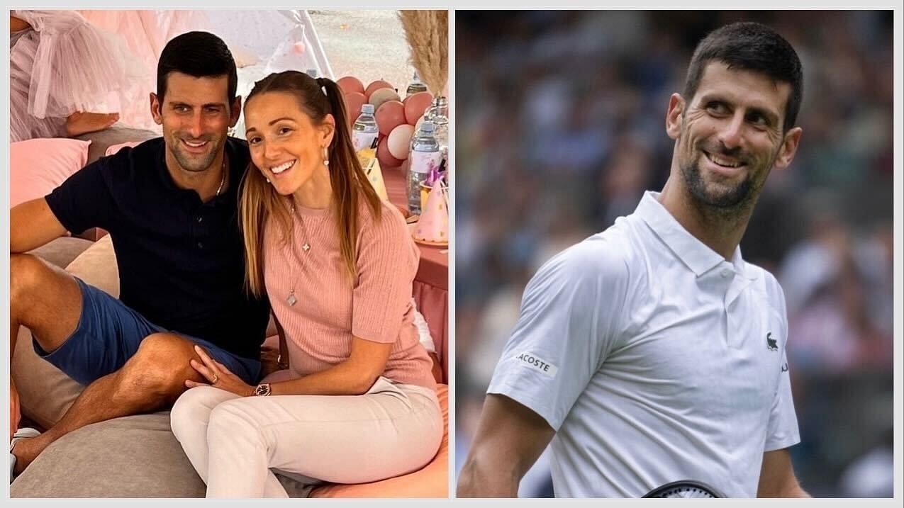 Novak Djokovic and his wife Jelena