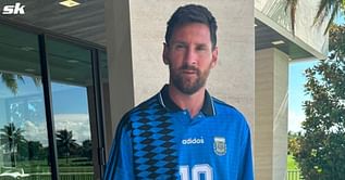 "The kit Maradona wore in his last world cup in 1994" - Fans in awe as Lionel Messi shows off iconic Argentina jersey on Instagram