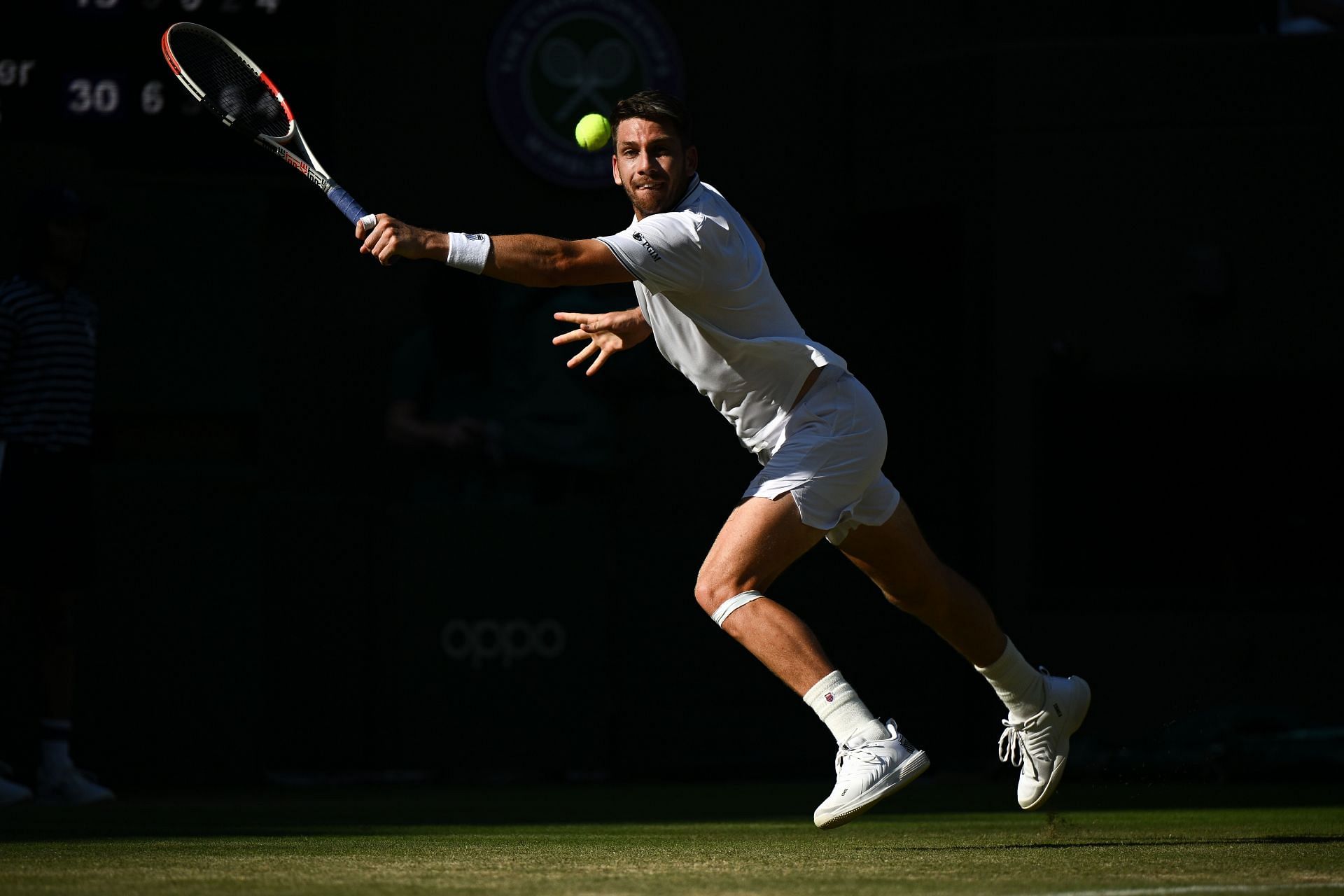 Cameron Norrie in action at Wimbledon