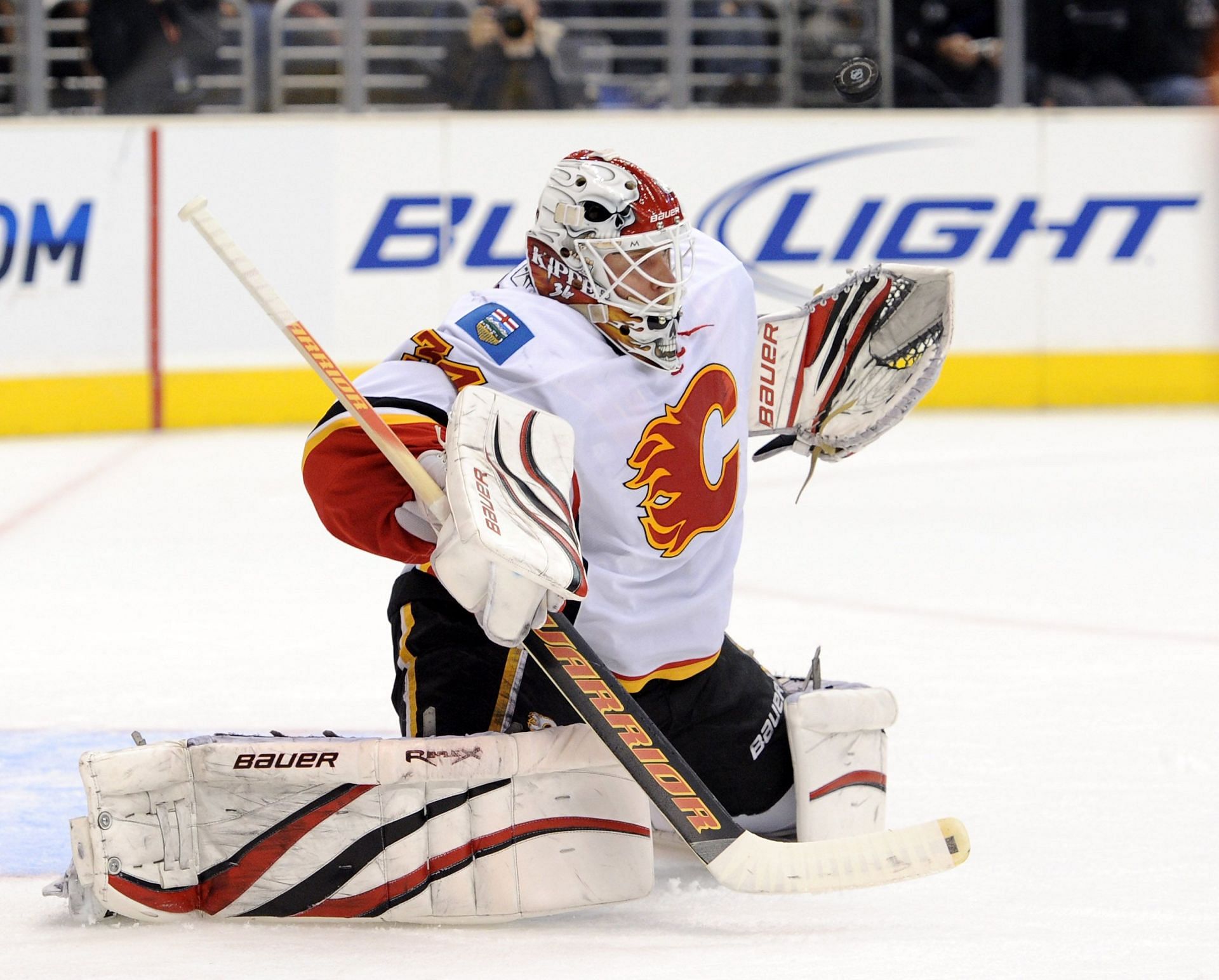 Mika Kiprusoff's number 34 will be retired by the Calgary Flames next