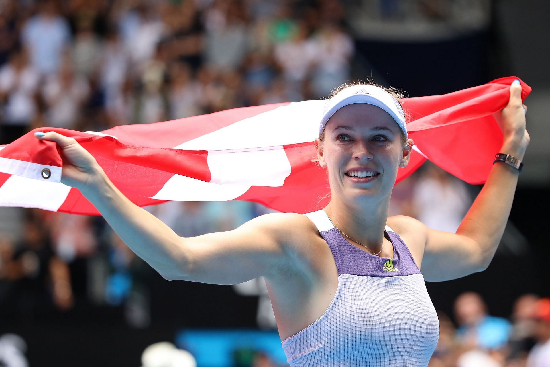 Caroline Wozniacki at the 2020 Australian Open