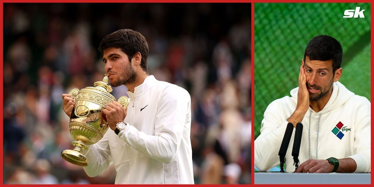 Carlos Alcaraz beat Novak Djokovic in the Wimbledon final.