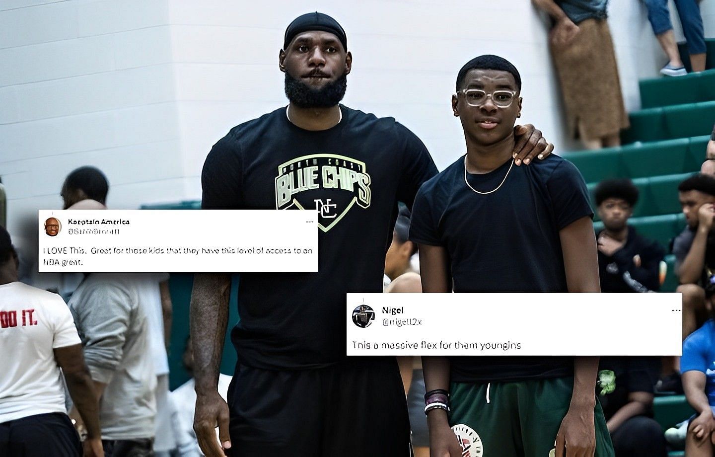 LeBron James Coaches Son Bryce At Top Nike Tourney, Rajon Rondo Helps!
