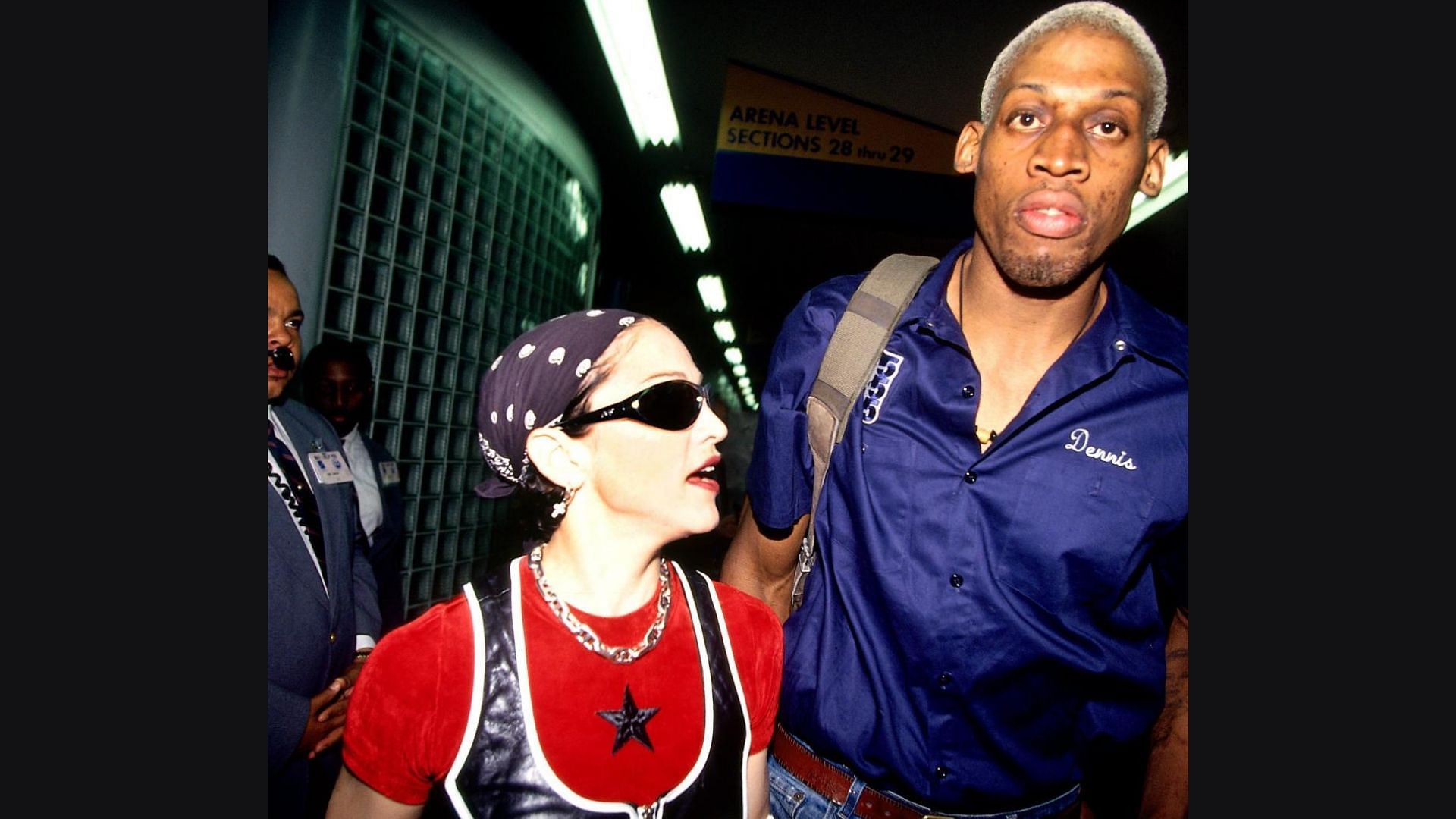 Dennis Rodman with Madonna [Source: Bleacher Report]