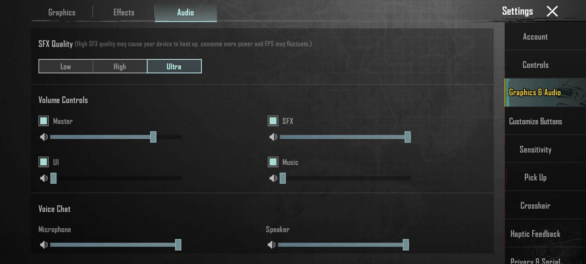 Adjust audio settings to get an enhanced gameplay experience (Image via Krafton)