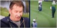 Nick Faldo reacting to old Ryder Cup moments (screengrab via Ryder Cup's official website)