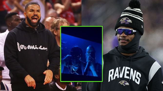 WATCH: Drake brings out Lamar Jackson in 'It's All A Blur' concert at Capital One Arena