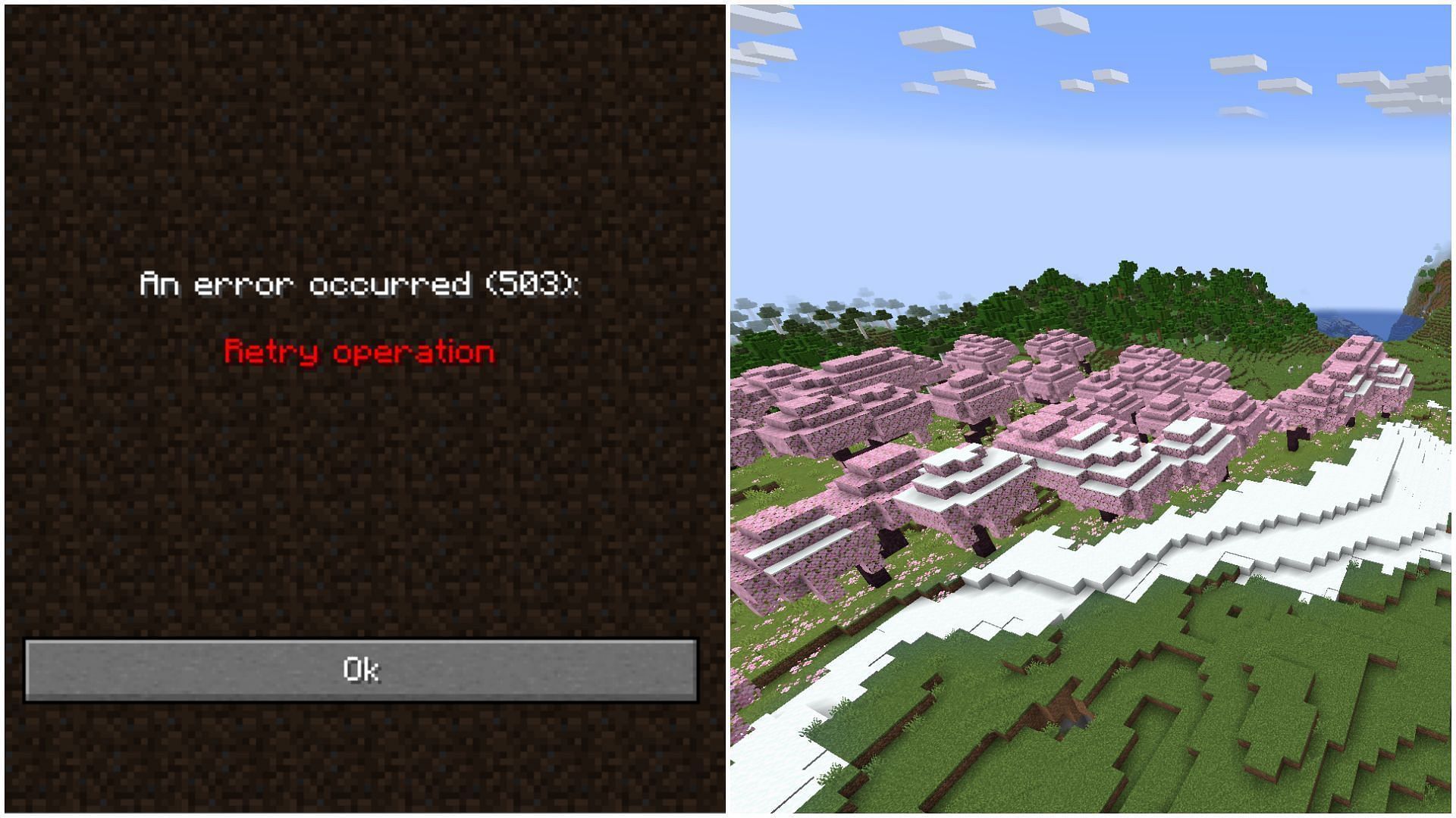 Minecraft error code 503 and 504 are quite common and annoying errors (Image via Sportskeeda)