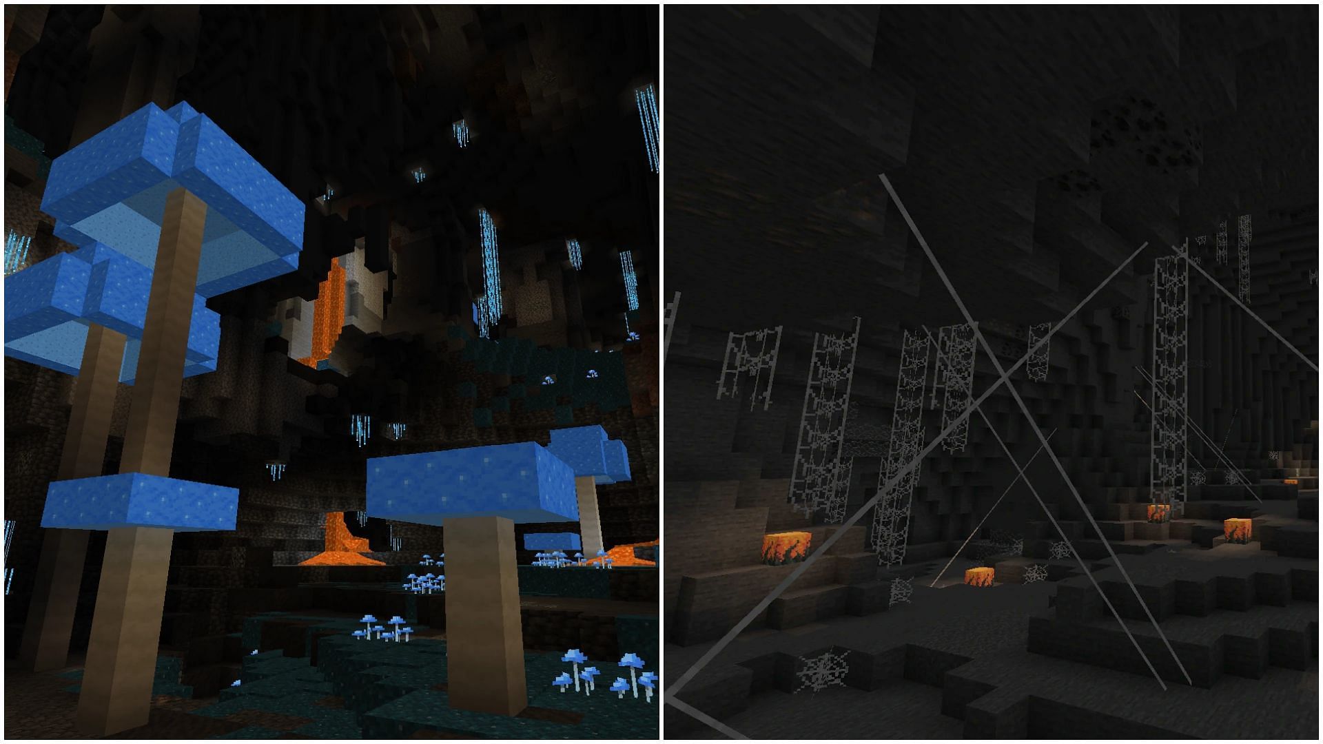 Biomes O&#039; Plenty adds two brand new cave biomes for players to explore in Minecraft 1.20 (Image via Sportskeeda)