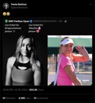 Paula Badosa amused by the meme